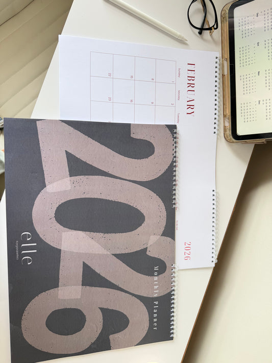 2026 A3 Desktop Monthly Planner