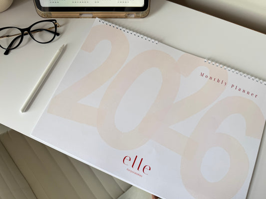 2026 A3 Desktop Monthly Planner